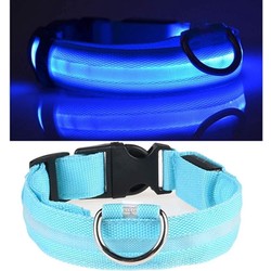 LED hondenhalsband USB oplaadbaar - Blauw