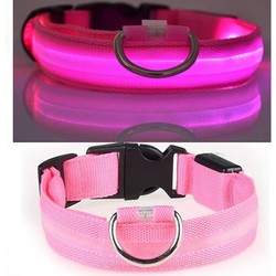 LED hondenhalsband USB oplaadbaar - Roze