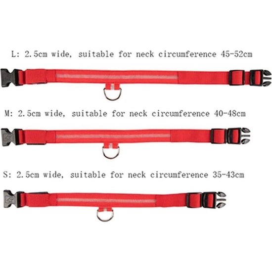 Igoods Igoods Roze LED hondenhalsband oplaadbaar Super Bright Safety Pet Collar verhoogde zichtbaarheid
