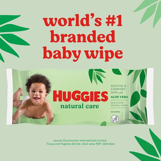 Huggies Huggies billendoekjes - Natural Care - 56 stuks