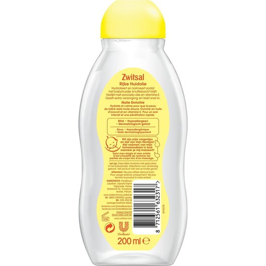 Zwitsal Zwitsal Rijke Huidolie 200ml