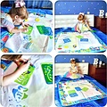 Igoods Igoods Speelmat 100 x 100 cm - Tekenmat Met 4 Magic Pennen & Stempelset - Aqua Magic Doodle Mat voor Kinderen