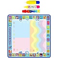 Igoods Igoods Speelmat 100 x 100 cm - Tekenmat Met 4 Magic Pennen & Stempelset - Aqua Magic Doodle Mat voor Kinderen