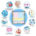 Igoods Igoods Speelmat 100 x 100 cm - Tekenmat Met 4 Magic Pennen & Stempelset - Aqua Magic Doodle Mat voor Kinderen