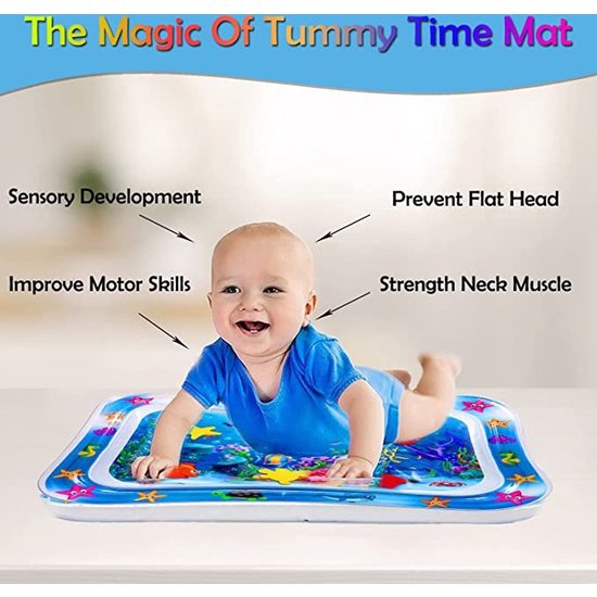 Igoods Igoods Baby Waterspeelmat – Opblaasbaar - Watermat – Speelmat - Waterspeelgoed - Babyshower Cadeau – Kraamcadeau – Speelgoed – Speelkleed Baby