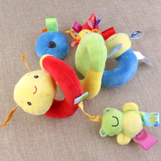 Knuffelbeer - Pluchen Speelgoed Voor Baby - Rammelaar - Maxi Cosi Spiraal