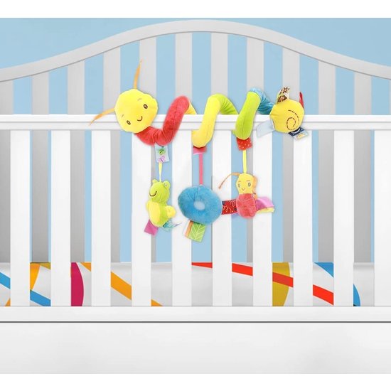 Knuffelbeer - Pluchen Speelgoed Voor Baby - Rammelaar - Maxi Cosi Spiraal