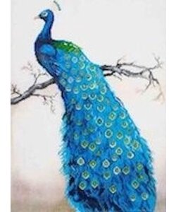 Diamond painting Diamanten Facetkunst Pauw (40x50 cm) - Diamond Painting Pakket