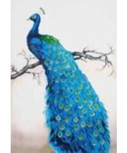 Diamond painting Diamanten Facetkunst Pauw (60x84 cm) - Diamond Painting Pakket