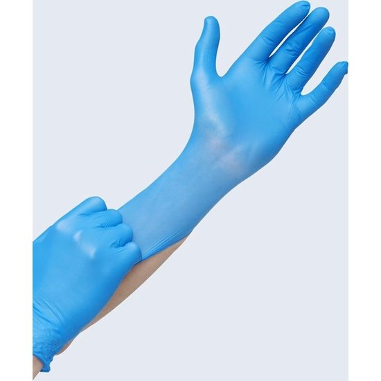 Intco Nitril handschoenen - Poedervrij, Latexvrij - Maat: L - Blauw
