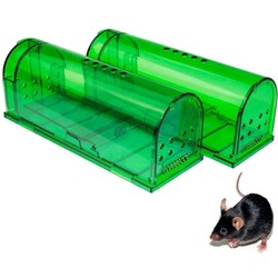 Igoods® Diervriendelijke Muizenval - Muizenverjager - Lokdoos Voor Binnen en Buiten - 2 Stuks