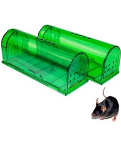 Igoods® Diervriendelijke Muizenval - Muizenverjager - Lokdoos Voor Binnen en Buiten - 2 Stuks