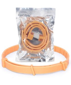 Igoods Vlooienband hond - kat -  Anti Vlooien en Tekenmiddel - 8 Maanden Bescherming - Oranje