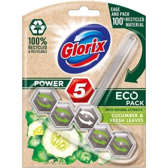 Glorix - Ecopack toiletblok - cucumber & fresh leaves