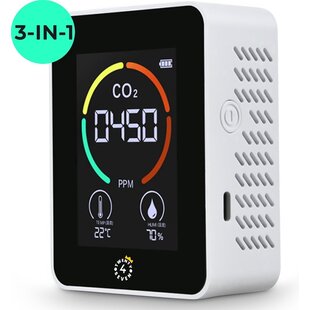 Professionele CO2 meter - Luchtkwaliteitsmeter - binnen - CO2 melder & monitor - Horeca - Thermometer - CO2 detector - Koolstofdioxide meter