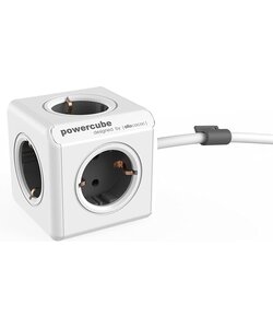 IGOODS - Stekkerdoos Kubus 4 stopcontacten - Contactdoos - powercube - 1,5 meter kabel - 4 stopcontacten - 2 USB laders