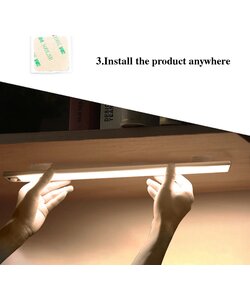 Verlichting onder kast 54 LED - draadloze verlichting - bewegingssensor kastverlichting - LED Inductions TRIP 6000K - Wit Licht