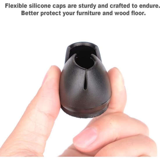 Igoods Igoods Stoelpoot Beschermers - Stoelpootdoppen - Meubelbeschermers Zwart- 24 Stuks