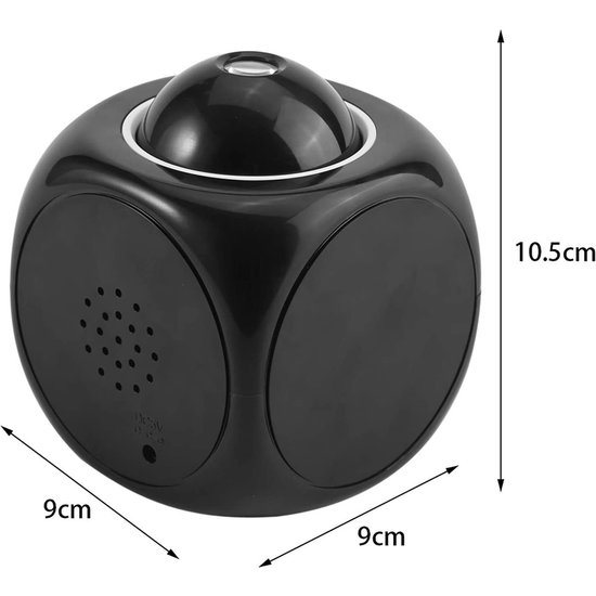 Igoods Igoods LCD klok - Digitale Mini Projectieklok - LCD Display - Zwart