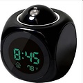 Igoods Igoods LCD klok - Digitale Mini Projectieklok - LCD Display - Zwart