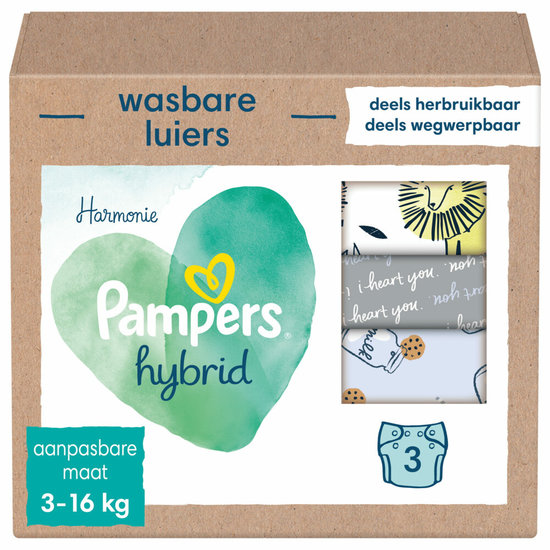 Pampers Pampers - Harmonie Hybrid - Wasbare Luiers - 3 stuks