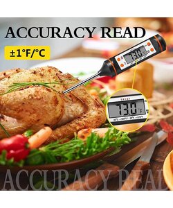 Digitale vleesthermometer - Keukenthermometers- BBQ thermometer- RVS - pen
