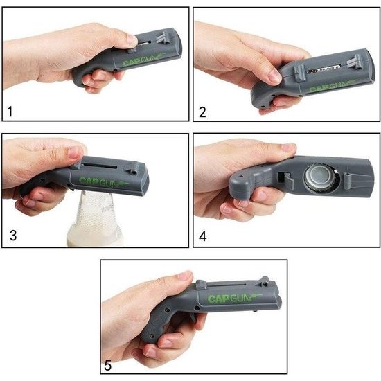 Flesopener - Bierdop Schieter - Bieropener - Bierfles opener - Grijs