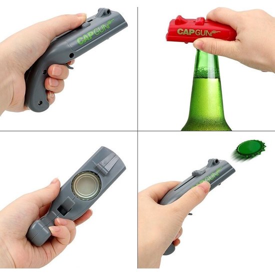 Flesopener - Bierdop Schieter - Bieropener - Bierfles opener - Grijs