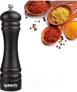 Pepermolen - 23 Cm - Zoutmolen - Zwart Klassieke Stijl