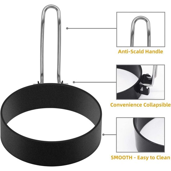 Ei Ring - 2 stks/set Rond Fried Egg Mold - Rvs - Ringen Mold