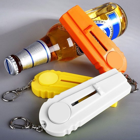 Bierdopschieter - Bieropener - Flesopener - Bierfles Opener - wit