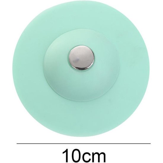 Silicone Afvoerstop - Afvoerplug - Wasbak Keuken Douche - Gootsteenzeef Turquoise- Groen