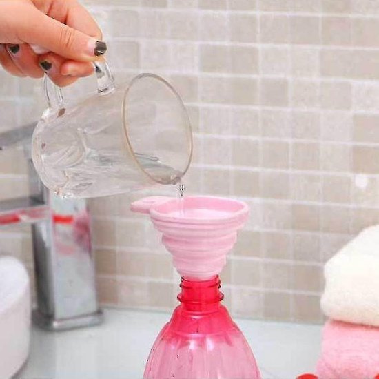 Siliconen Trechter Keuken - Doorgietbuis - Roze