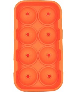 Siliconen IJsballenvorm - 8 ijsballen Ø 4,5cm - Whiskey ijsballen - oranje - 2stuks