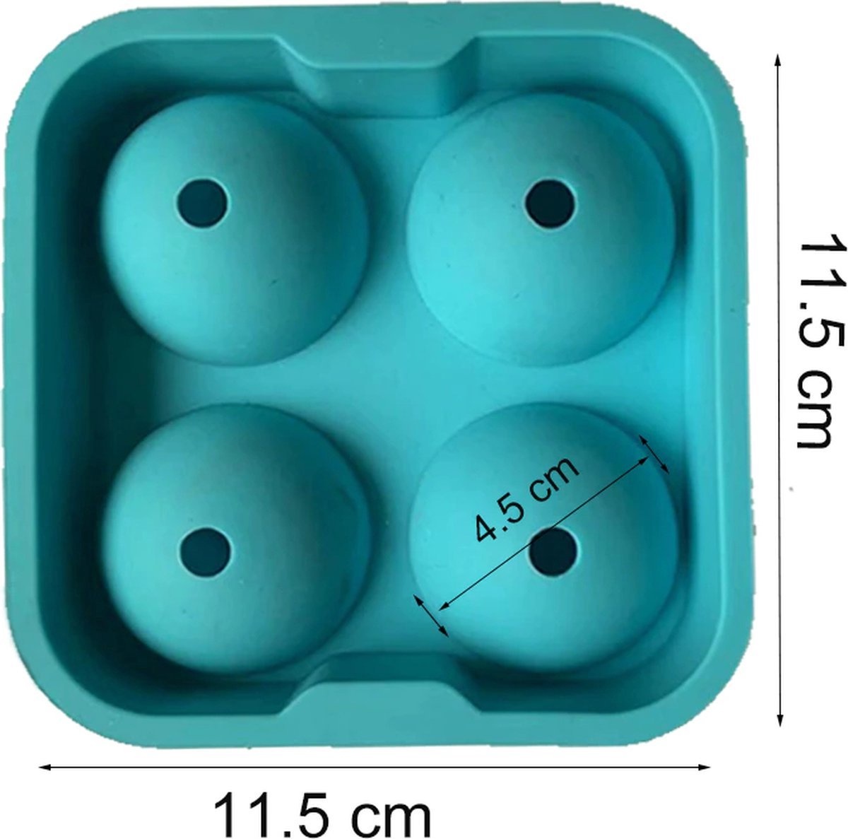 Investeren weten Vegetatie Siliconen IJsballenvorm - 4 ijsballen Ø 4,5cm - Whiskey ijsballen -  Lichtblauw - 2 STUKS | Devoordeligedrogisterij.nl