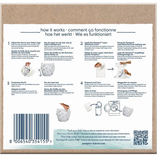 Pampers Pampers Harmonie Hybrid Extra Wegwerpbare Toplagen - 20 Stuks
