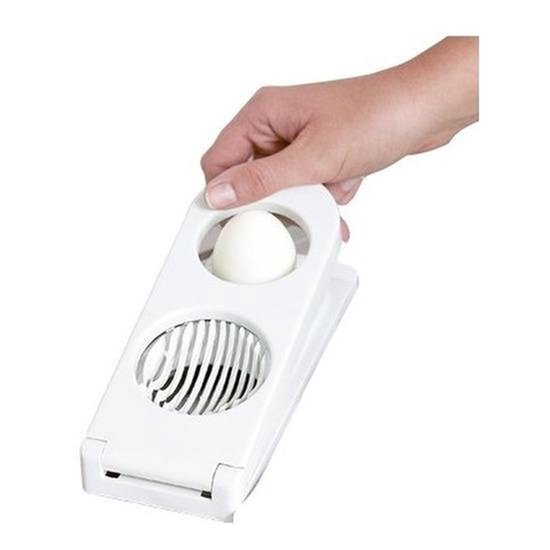 Witte eiersnijder 2-in-1 van 22,5 cm  - Ei snijden