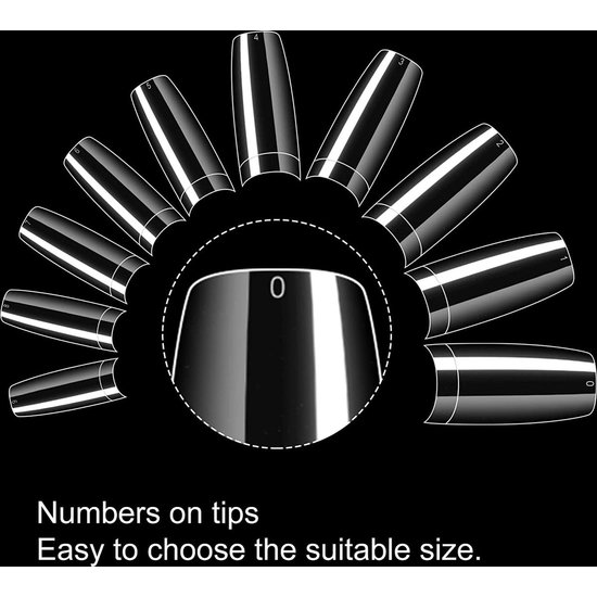 Nageltips - Transparant - 100 stuks