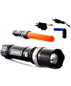 Swat Led zaklamp oplaadbaar met oranje kegel