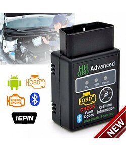 OBD2 scanner bluetooth -Mini ELM327 - V2.1 Bluetooth- HH OBD - OBDII - auto computer uitlezen - Car reader - Diagnose