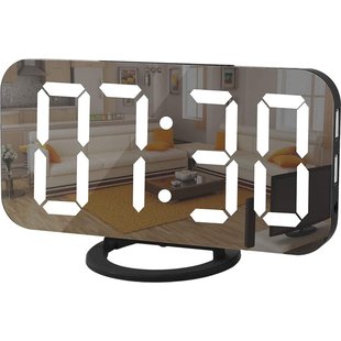 IGOODS - Digitale Wekker - Digitale LED klok - LED Alarmklok - Spiegel - Zwart