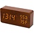 Digitale LED - wekker met houten design - Tijd / Temperatuur / Datum / Wekker - Geactiveerd door aanraking of geluid - met USB-kabel