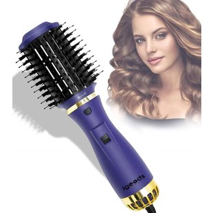 Igoods 4-in-1 Föhnborstel - Keramische Haarborstel - Lang/Kort/Stijl/Krullen - 1200W - Zwart