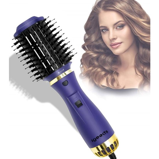 Igoods Igoods 4-in-1 Föhnborstel - Keramische Haarborstel - Lang/Kort/Stijl/Krullen - 1200W - Zwart
