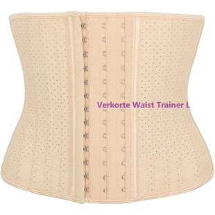 Igoods Waist Trainer Corset - Dames Buikriem - L / 62.5-70kg- Lichte Kleur - Verstelbare Postpartum Buikband - Dames Latex Shape Wear - Kort Bovenlichaam - Ademend