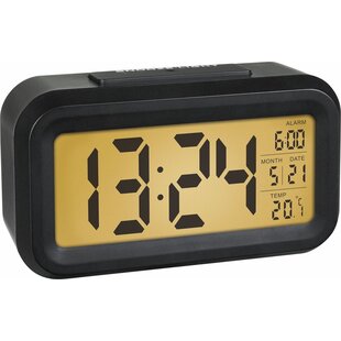 Digitale Wekker Nachtkastje - LED Display Klokken met Verstelbare Snooze 12/24Hr -Temperatuur, Datum, Timer -  Zwart