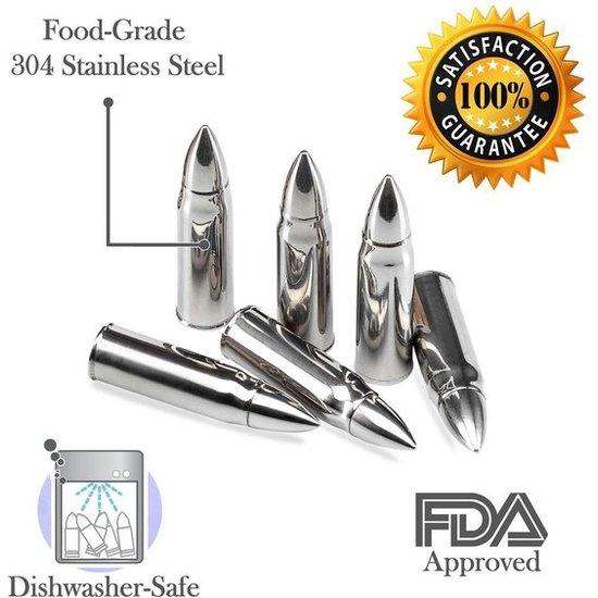 Igoods Igoods Whiskey Stenen - Herbruikbare IJsblokjes - Whisky Stones - Kogelvormen - 6 Stuks