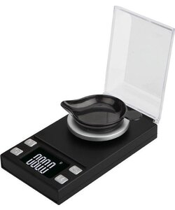 Precisieweegschaal 50 g / 0,001 Gram - Milligram-Weegschaal - Zakweegschaal - Laboratoriumweegschaal Met LCD-Display