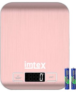 Imtex Digitale Precisie Keukenweegschaal - Tot 5000 gram (5kg) - RVS Rosé