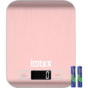 Imtex Digitale Precisie Keukenweegschaal - Tot 5000 gram (5kg) - RVS Rosé
